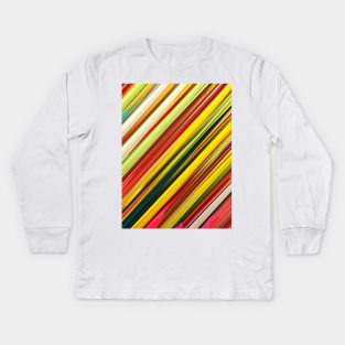 Colorful Lines Kids Long Sleeve T-Shirt